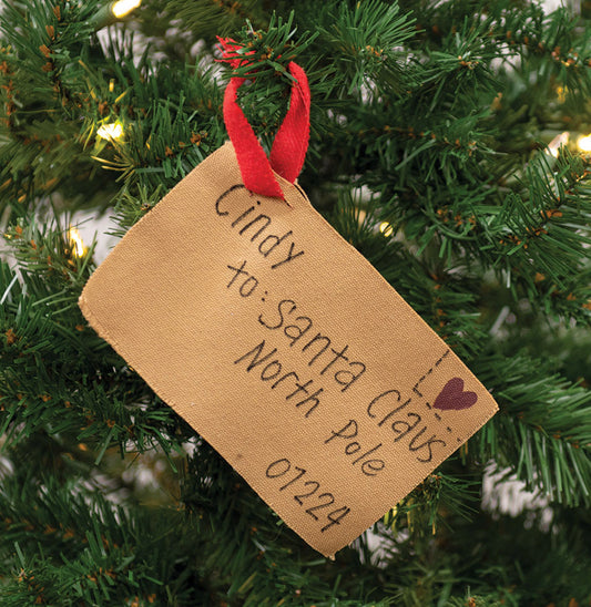 Santa Letter Ornament - Cindy