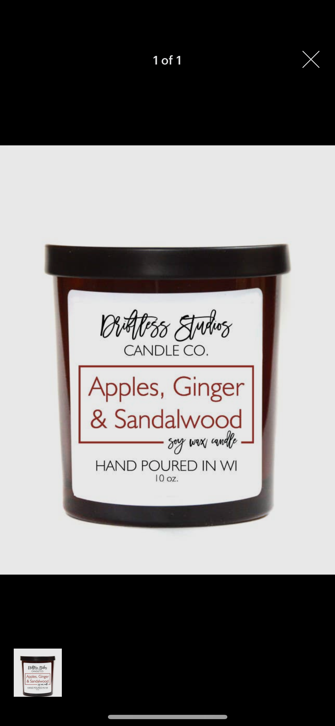 Apples, Ginger, and Sandalwood Soy Candle - 10 oz