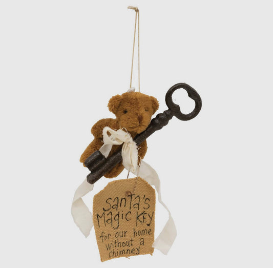 Santa’s Magic Key Teddy Bear Ornament