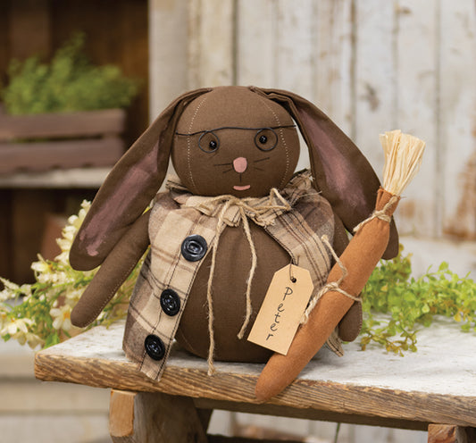Peter Bunny Doll with Glasses & Carrot