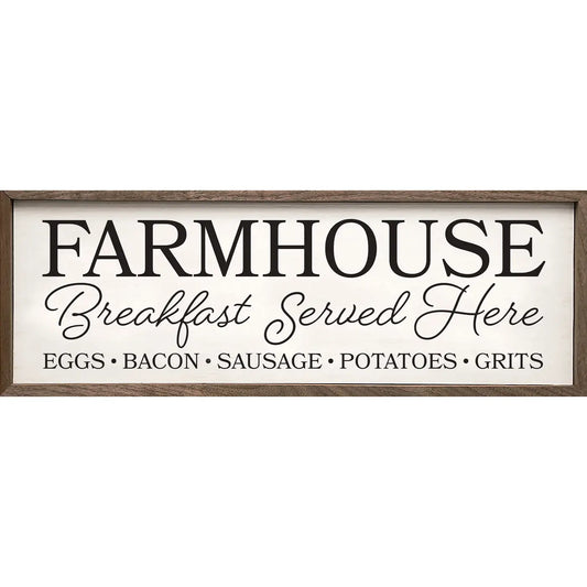 Farmhouse Breakfast Served Here White